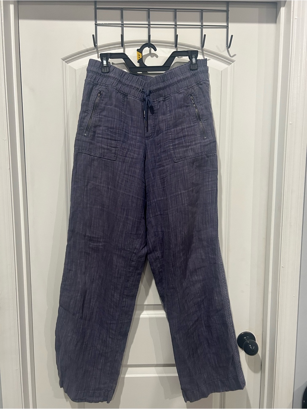 Athleta Women’s Carbo Linen Drawstring Pants - Charcoal size 10 Tall